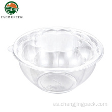 Plástico para servir ensalada desechable recipientes de togo tazones